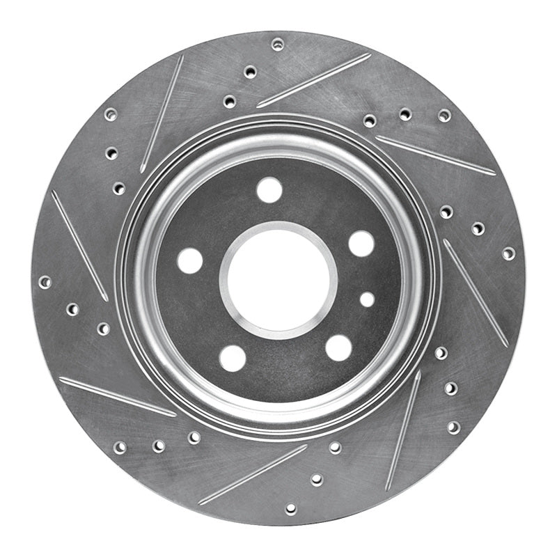 R1 Concepts R1 10-25 Buick Regal Rear Right Drilled & Slotted Silver Brake Rotor