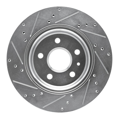 R1 Concepts R1 10-25 Buick Regal Rear Right Drilled & Slotted Silver Brake Rotor