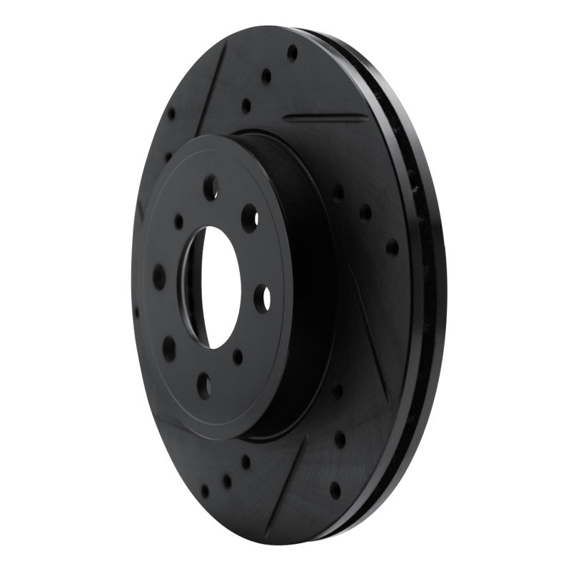 R1 Concepts R1 15-20 Honda Fit (USA/Canada) Front Left Drilled & Slotted Black Brake Rotor