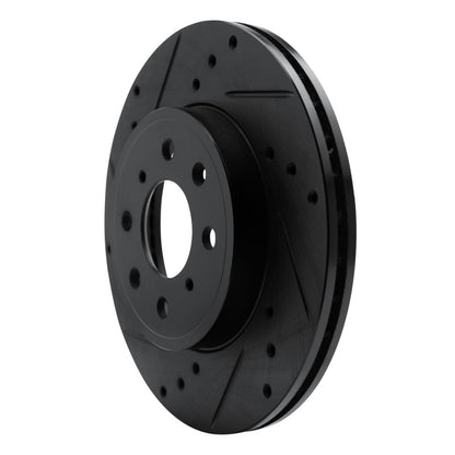 R1 Concepts R1 15-20 Honda Fit (USA/Canada) Front Left Drilled & Slotted Black Brake Rotor