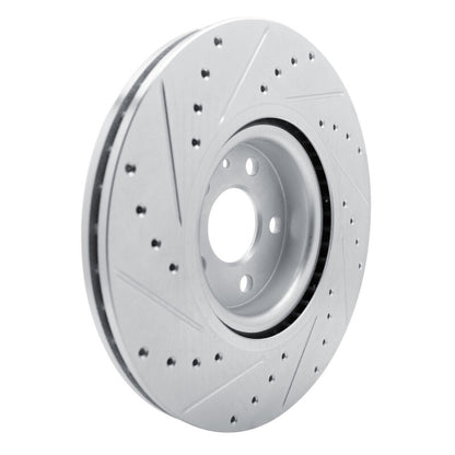 R1 Concepts R1 17-25 Volvo S90 Front Right Drilled & Slotted Silver Brake Rotor