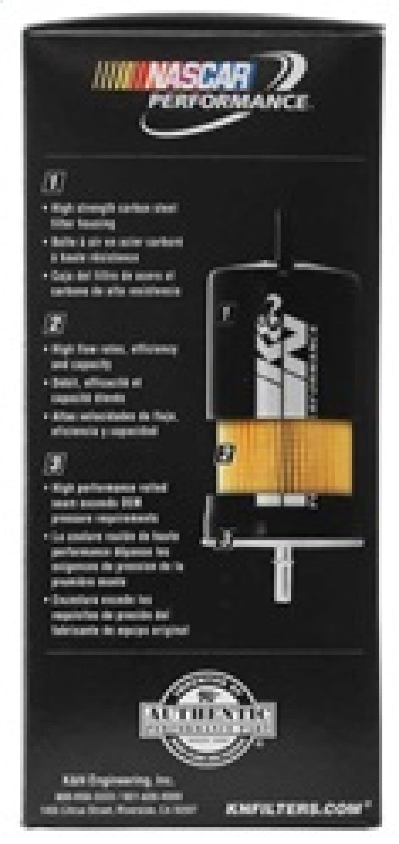 K&N Engineering K&N Cellulose Media Fuel Filter 2.125in OD x 5.438in L
