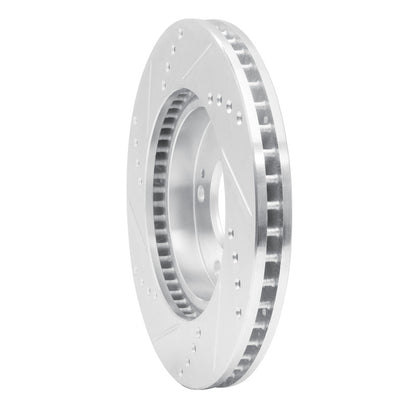 R1 Concepts R1 00-24 Chrysler SEBRING Front Right Drilled & Slotted Silver Brake Rotor