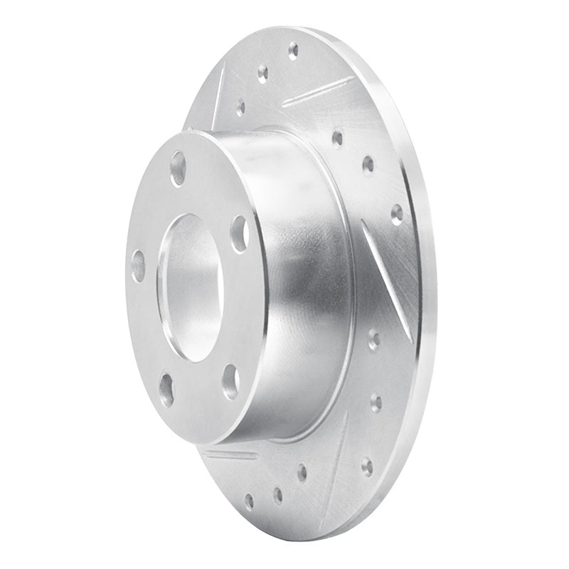 R1 Concepts R1 98-01 Audi A6 Quattro Rear Left Drilled & Slotted Silver Brake Rotor