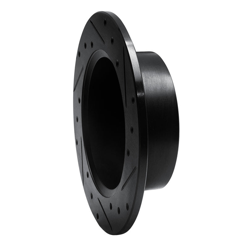 R1 Concepts R1 92-94 Acura Vigor Rear Left Drilled & Slotted Black Brake Rotor