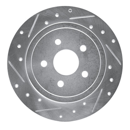 R1 Concepts R1 88-95 Chrysler Daytona Rear Left Drilled & Slotted Silver Brake Rotor