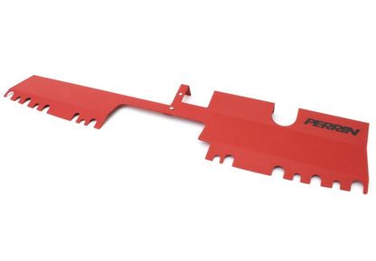 Perrin Performance PERRIN 15-21 Subaru WRX/STI Radiator Shroud (With OEM Intake Scoop) - Red