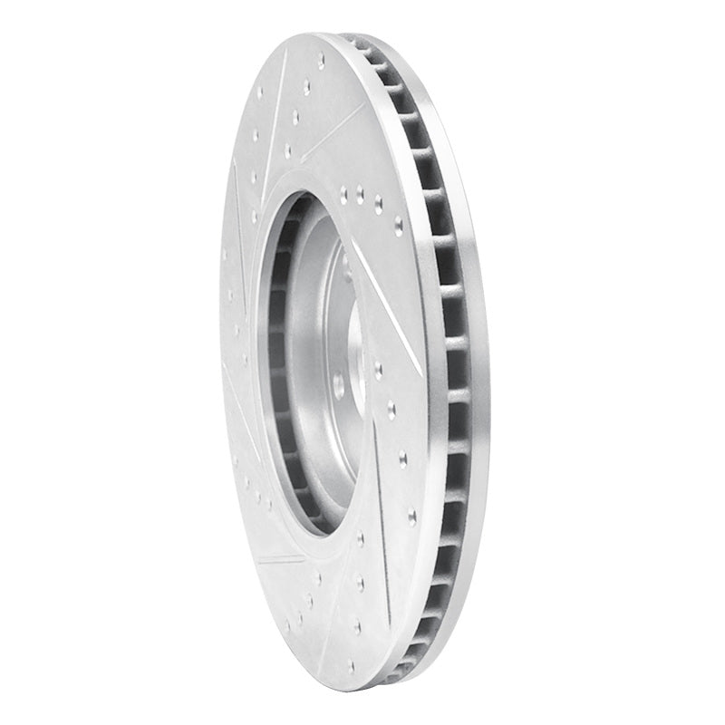 R1 Concepts R1 07-17 Nissan Juke Front Right Drilled & Slotted Silver Brake Rotor