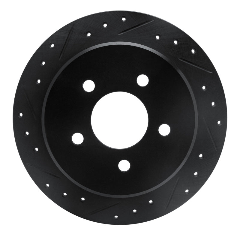 R1 Concepts R1 95-02 Ford Explorer Sport Rear Left Drilled & Slotted Black Brake Rotor