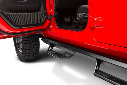 N-Fab Predator Pro Step System 2019 Jeep Wrangler JT 4DR Truck Full Length - Tex. Black