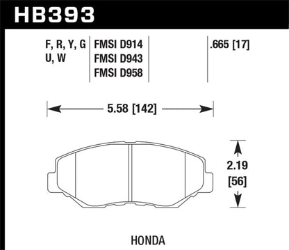 Hawk Performance Hawk 12-15 Honda Civic Si / 03-14 Honda Accord Sedan/Coupe DTC-70 Race Front Brake Pads