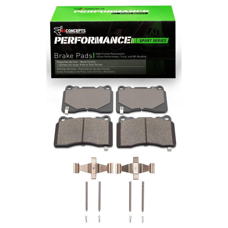 R1 Concepts R1 13-17 Subaru WRX STI Front R1 Performance Sport Pads & Hardware Kit