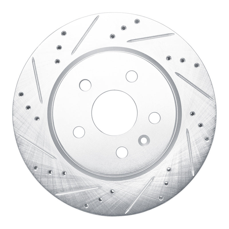 R1 Concepts R1 10-25 Buick ALLURE Rear Left Drilled & Slotted Silver Brake Rotor