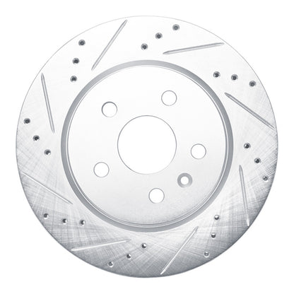R1 Concepts R1 10-25 Buick ALLURE Rear Left Drilled & Slotted Silver Brake Rotor