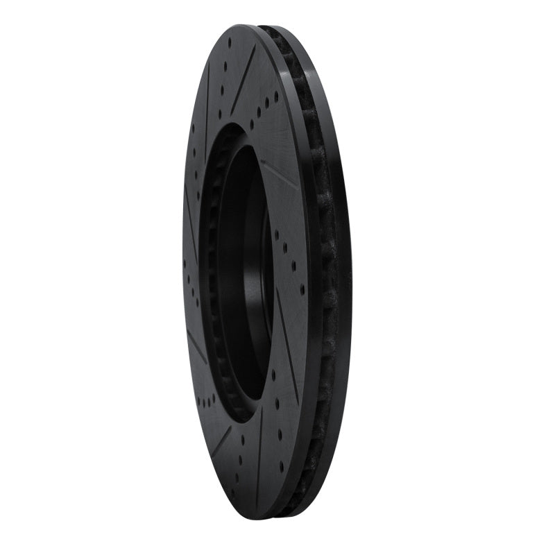 R1 Concepts R1 16-23 Mercedes-Benz GLC350e Rear Right Drilled & Slotted Black Brake Rotor
