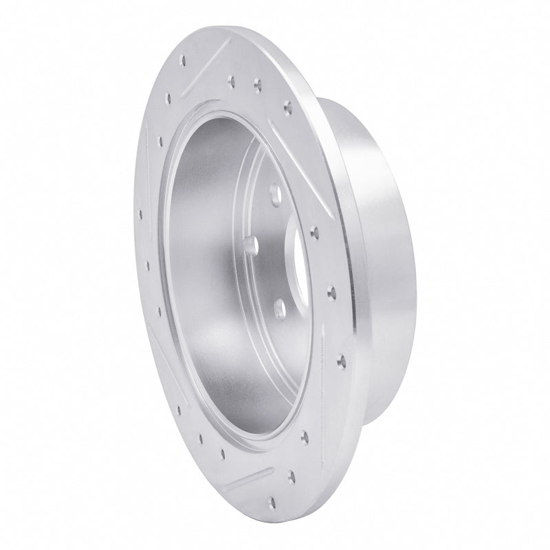 R1 Concepts R1 04-12 Mitsubishi Eclipse Rear Right Drilled & Slotted Silver Brake Rotor