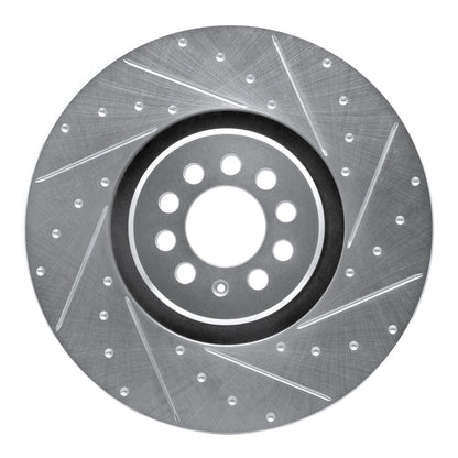 R1 Concepts R1 04-06 Audi TT Quattro Right Front Drilled & Slotted Silver Brake Rotor