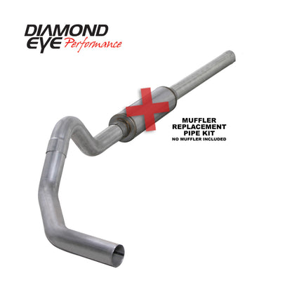 Diamond Eye Performance Diamond Eye KIT 4in Catback MFLR RPLCMENT PIPE Single AL: 2004.5-2007.5 DODGE CUMMINS 600