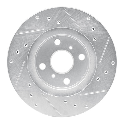 R1 Concepts R1 87-92 Geo Prizm Front Left Drilled & Slotted Silver Brake Rotor