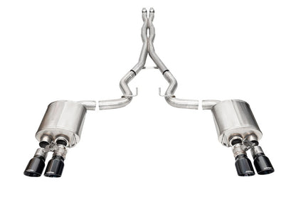 CORSA Performance Corsa 2024-2025 Ford Mustang V8 5.0L 3in Cat-Back Exhaust System w/ Twin 4in Black Pro-Series Tips
