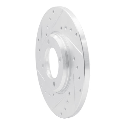 R1 Concepts R1 63-86 Ford Cortina Front Left Drilled & Slotted Silver Brake Rotor