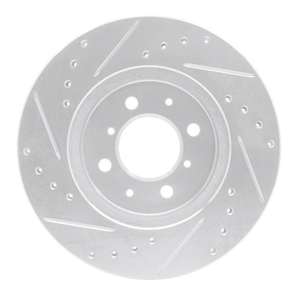 R1 Concepts R1 88-91 Honda Accord Coupe Front Right Drilled & Slotted Silver Brake Rotor