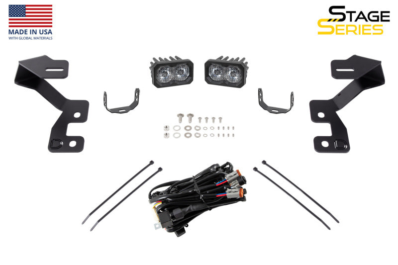 Diode Dynamics 2021 Ford Bronco SS3 LED Ditch Light Kit Sport White Combo