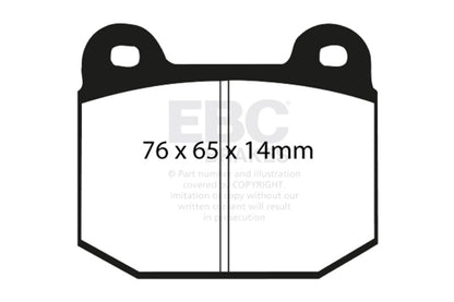 EBC Racing 97-99 Mitsubishi Lancer Evo 5 RP-1 Race Rear Brake Pads
