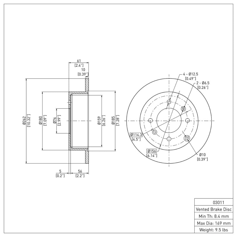 DFC 99-06 Hyundai Sonata Rear Brake Rotor
