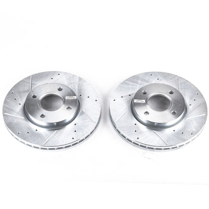 PowerStop Power Stop 05-07 Ford Focus Front Evolution Drilled & Slotted Rotors - Pair