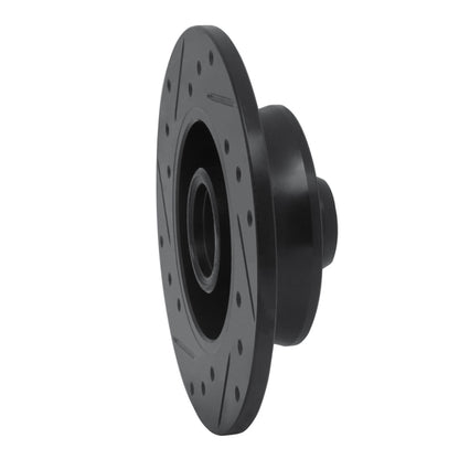 R1 Concepts R1 92-98 Volkswagen Golf Rear Right Drilled & Slotted Black Brake Rotor