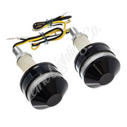 Letric Lighting Grip Indicators Lights Black Cap White/Amber
