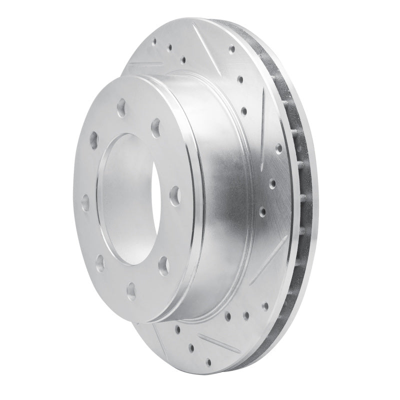 R1 Concepts R1 99-25 Chevrolet Express 3500 Rear Right Drilled & Slotted Silver Brake Rotor