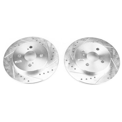 PowerStop Power Stop 12-18 Toyota Yaris Rear Evolution Drilled & Slotted Rotors - Pair