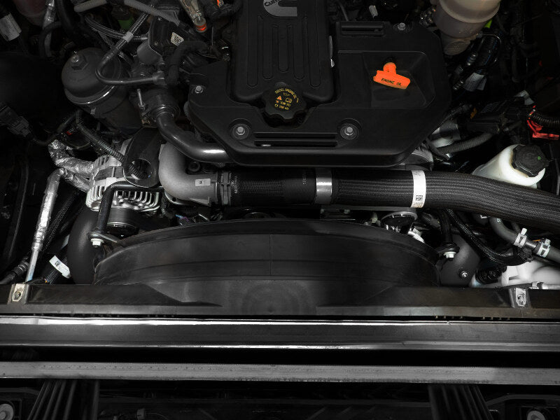 aFe BladeRunner 3in & 3-1/2in AL Hot and Cold Charge Pipe Kit Black RAM Diesel Trucks 25-26 L6-6.7L