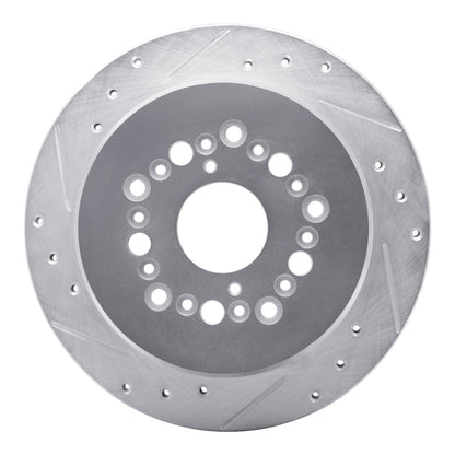R1 Concepts R1 90-92 Lexus LS400 Rear Left Drilled & Slotted Silver Brake Rotor
