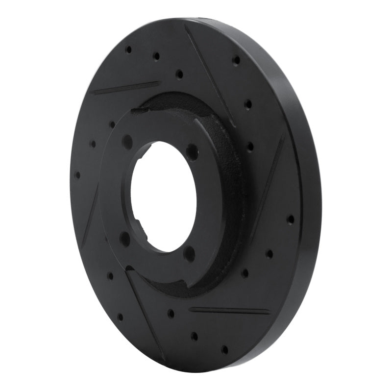 R1 Concepts R1 82-84 Mazda B2000 Front Right Drilled & Slotted Black Brake Rotor