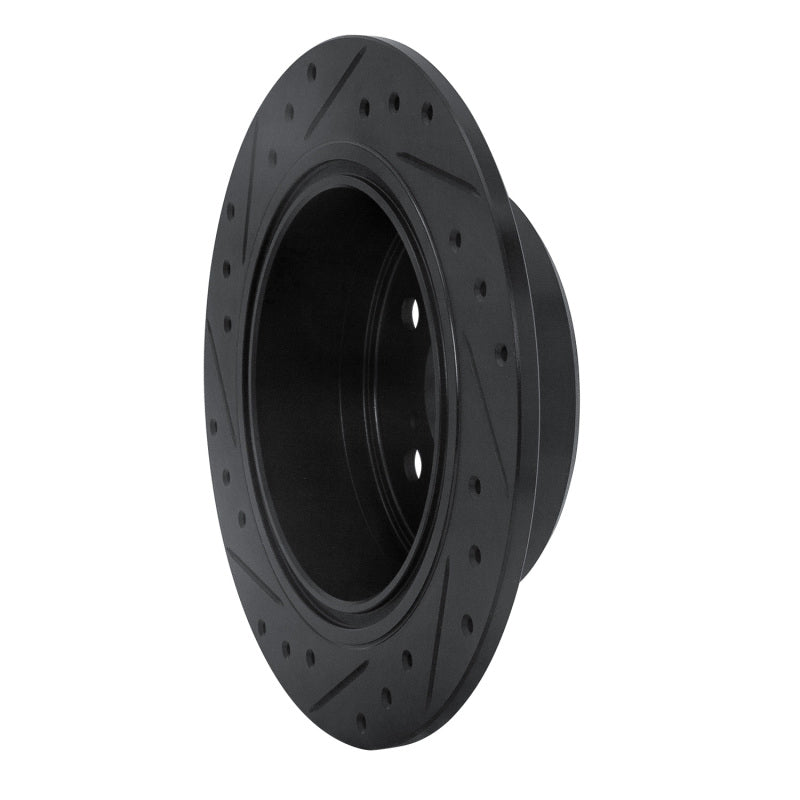 R1 Concepts R1 95-99 Toyota AVALON Rear Right Drilled & Slotted Black Brake Rotor
