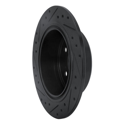 R1 Concepts R1 95-99 Toyota AVALON Rear Right Drilled & Slotted Black Brake Rotor
