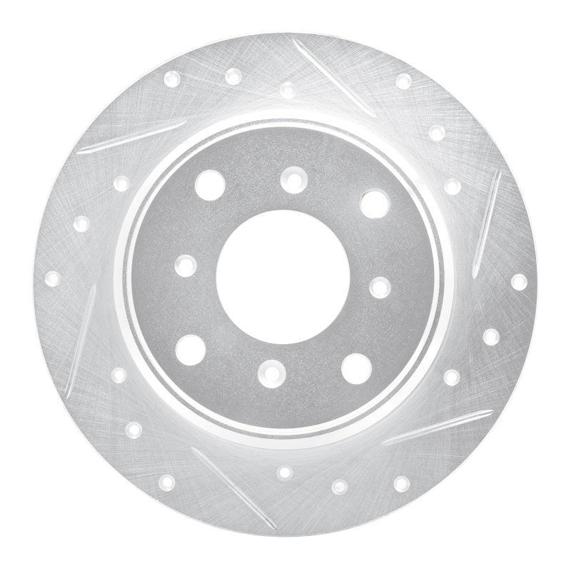 R1 Concepts R1 87-90 Acura Legend Rear Right Drilled & Slotted Silver Brake Rotor