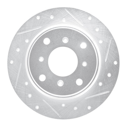 R1 Concepts R1 87-90 Acura Legend Rear Right Drilled & Slotted Silver Brake Rotor