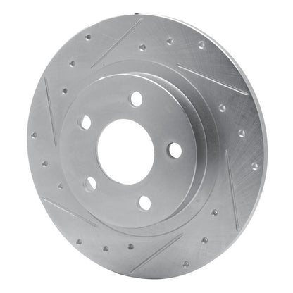 R1 Concepts R1 98-05 Buick Park Avenue Rear Left Drilled & Slotted Silver Brake Rotor