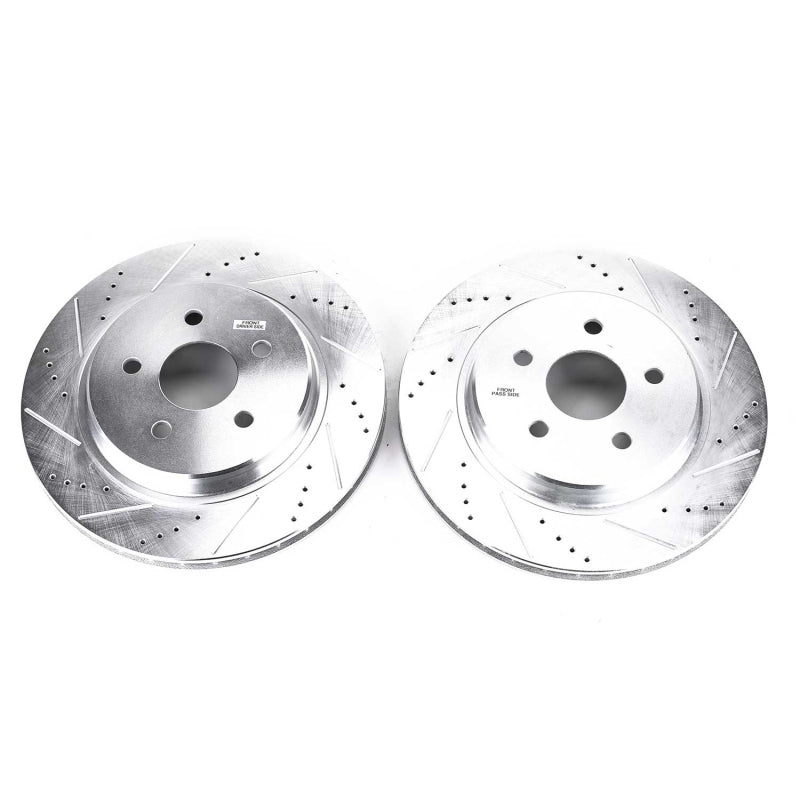 PowerStop Power Stop Jeep Wrangler BBK Front Drilled & Slotted Rotor - Pair