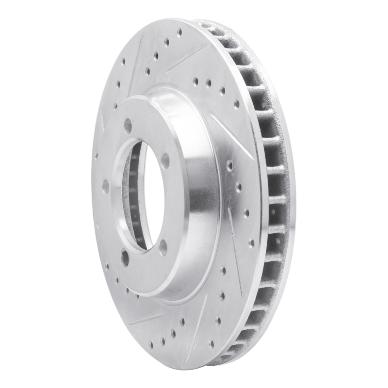 R1 Concepts R1 67-70 Chevrolet BEL AIR Front Left Drilled & Slotted Silver Brake Rotor