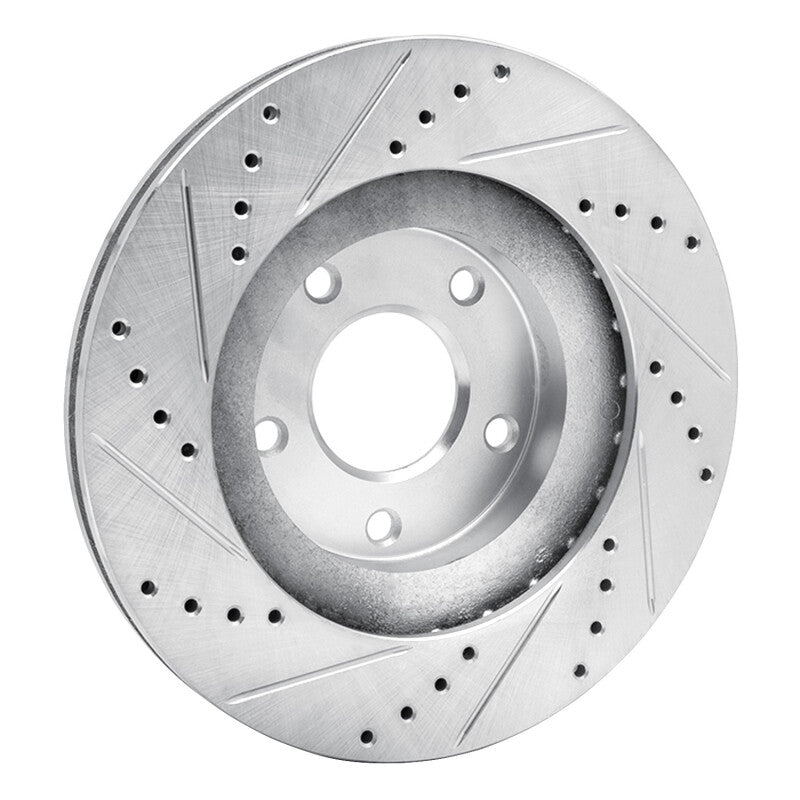 R1 Concepts R1 02-06 Infiniti I35 Front Right Drilled & Slotted Silver Brake Rotor