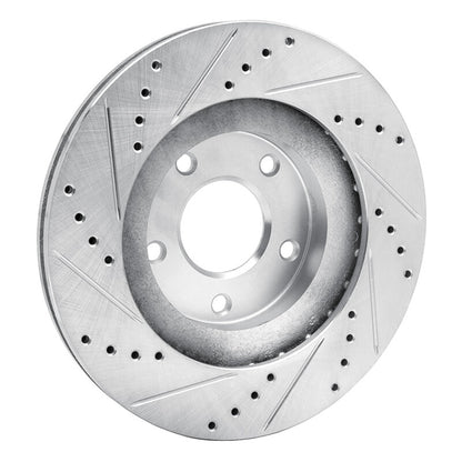 R1 Concepts R1 02-06 Infiniti I35 Front Right Drilled & Slotted Silver Brake Rotor