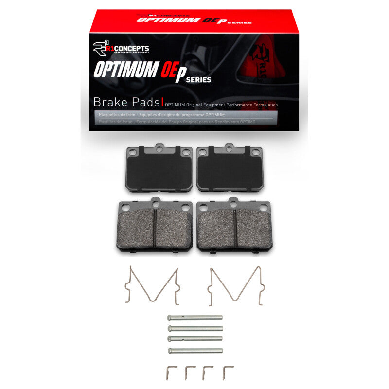 R1 Concepts R1 72-78 Mazda 808 Front Optimum OE Pads & Hardware Kit