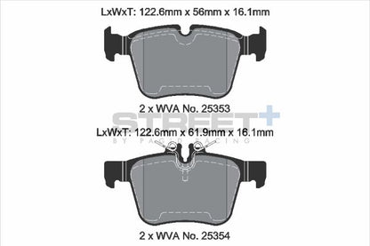 PAGID Racing T8118SP2001 STREET+ Brake Pads