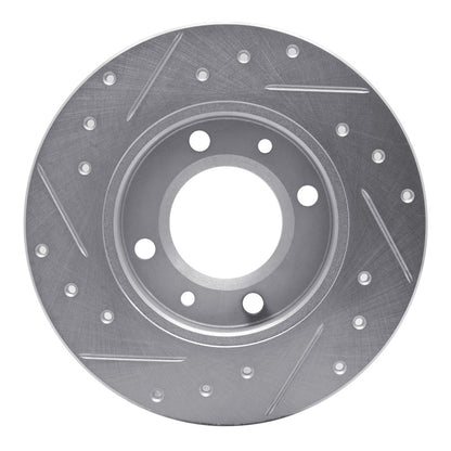 R1 Concepts R1 89-91 Peugeot 405 Rear Right Drilled & Slotted Silver Brake Rotor