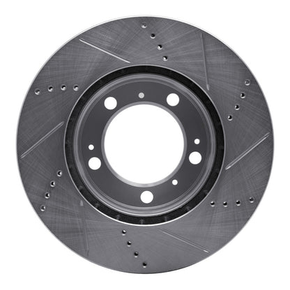 R1 Concepts R1 97-04 Porsche Boxster Front Left Drilled & Slotted Silver Brake Rotor